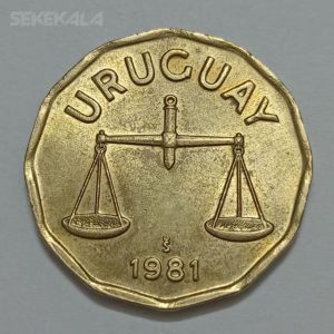 سکه کلکسیونی ۵۰ سنتسیمو کمیاب اروگوئه ۱۹۸۱ (کیفیت بانکی)